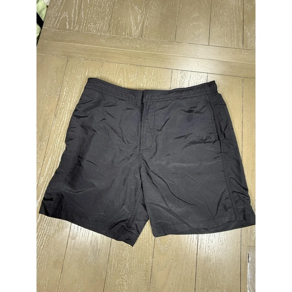AllSaints Swim Trunks Shorts‎ Mens Small Black Warren Mesh Lined Elastic Waist